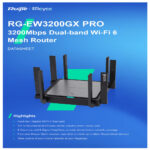 RUIJIE RG‑EW3200GX PRO – DUAL‑BAND WI‑FI 6 (802.11AX) GIGABIT MESH ROUTER (UP TO 3200 MBPS)